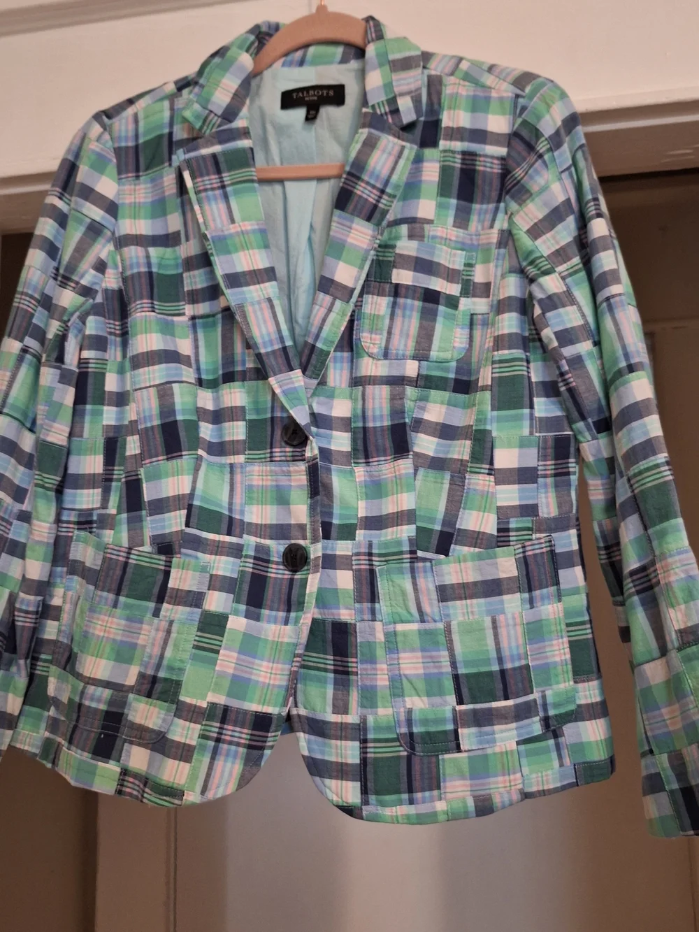 Talbots Green Plaid Women’s Blazer - Picture 1 of 6
